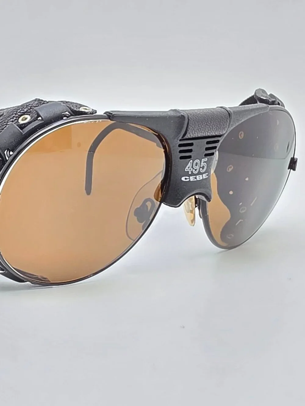 Cebe 0495 43 Black Mountaineering Glacier Aviator Sunglasses FRAME ONLY w/ Case